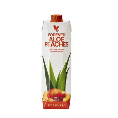 Forever Aloe Peaches™. Nektar z miąższem z liści aloesu o smaku brzoskwiniowym wzbogacony witaminą C (777)