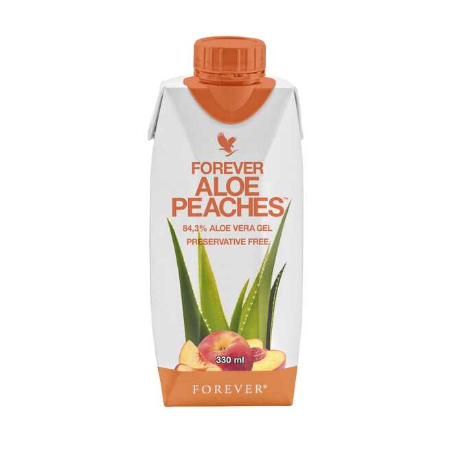 Forever Aloe Peaches mini™. Nektar z miąższem z liści aloesu o smaku brzoskwiniowym wzbogacony witaminą C (77730)